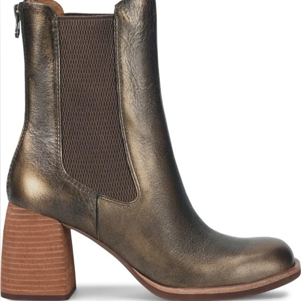 Kork-Ease Arline Chelsea boot metallic bronze leather women’s size 10